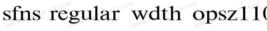 sfns regular wdth opsz110字体转换